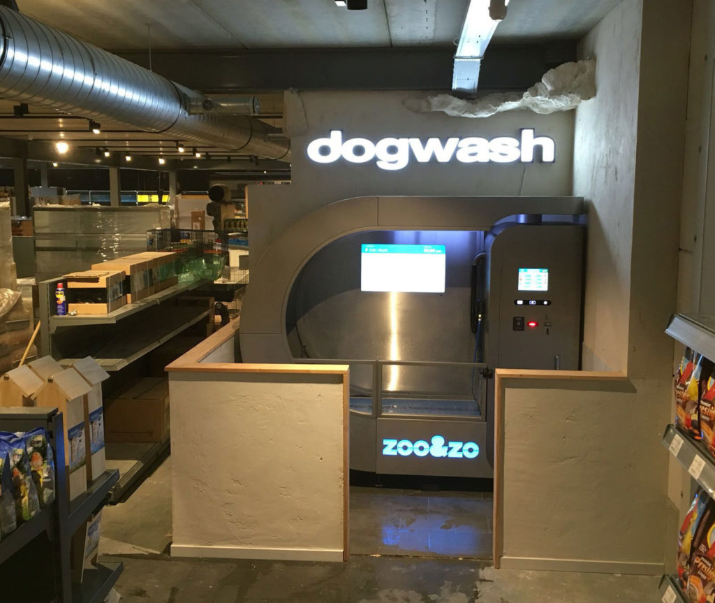 Test en usine d'un Dogwash